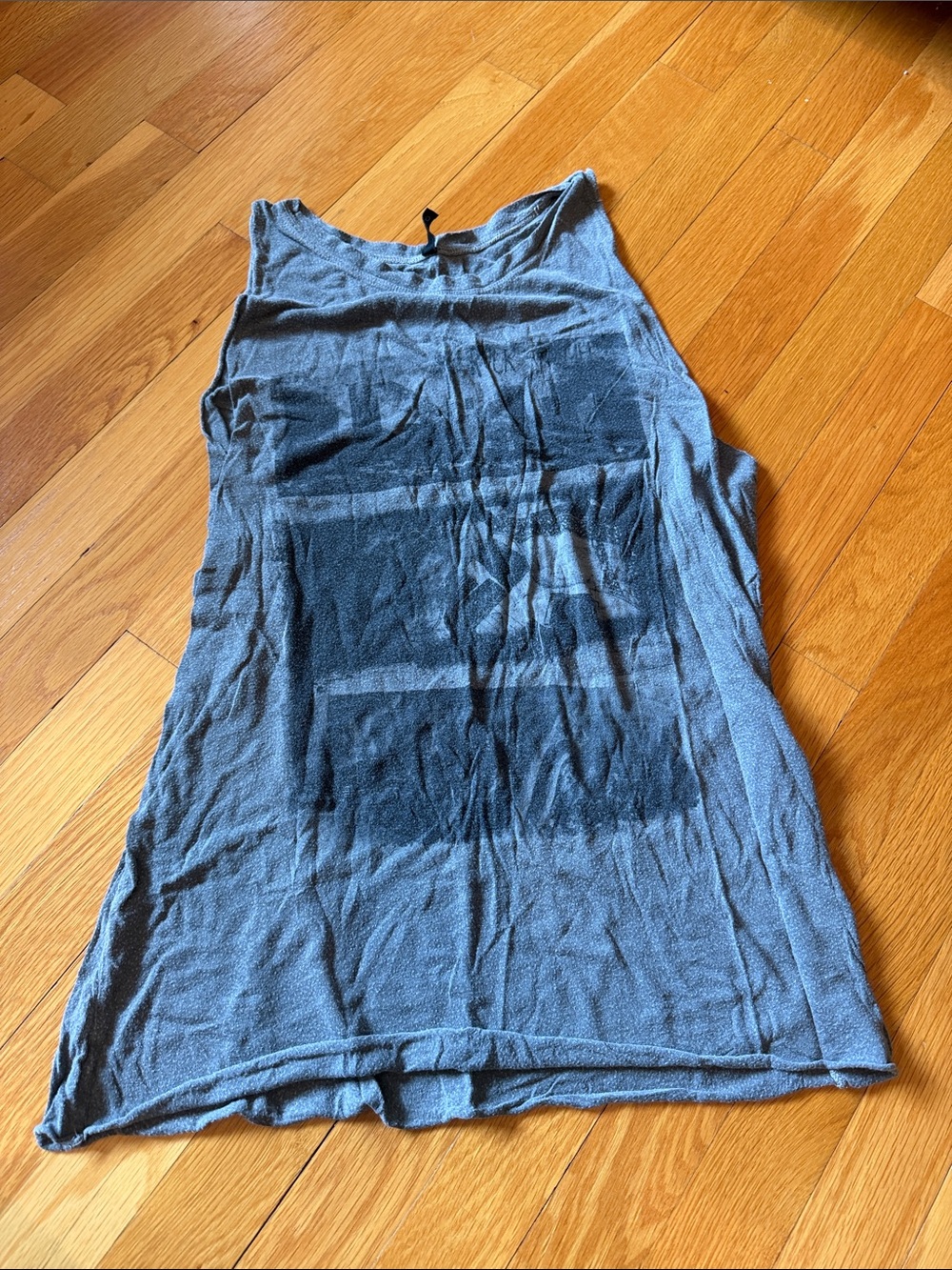 Sleeveless Graphic Tank Top in Slate Blue